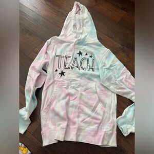 Create teach Motivate Teach pastel tie dyed hoodie